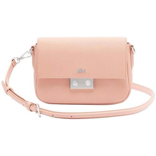 LACOSTE Schoudertas Flap Crossover Bag Latte Zalmroze