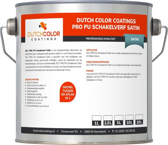 DCC PRO PU Schakelverf Satin - 5L - Monumentengroen | N0.15.10