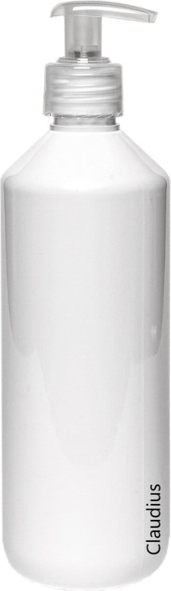 Lege Plastic Fles 500 ml PET wit - met transparante pomp - set van 10 stuks - Navulbaar - leeg