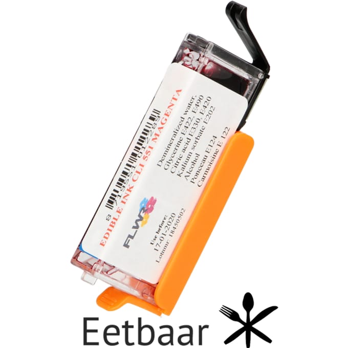 FLWR - Eetbare inkt en accessoires / Eetbaar CLI-551M / magenta / Geschikt voor Eetbaar