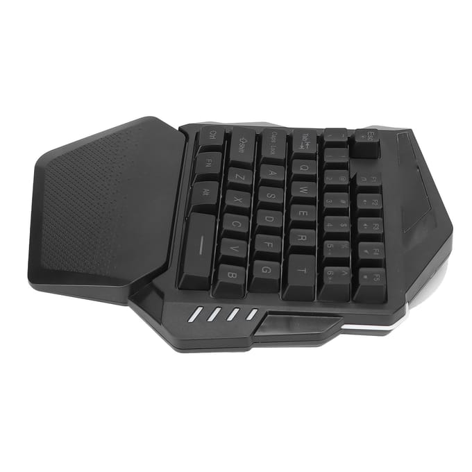 Clavier de jeu à une main 2,4 GHz sans fil, éclairage RVB, ABS, 35 touches, pour ordinateur