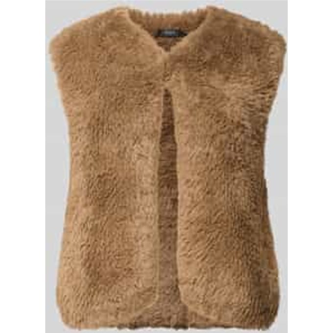 Regular fit bodywarmer van imitatiebont