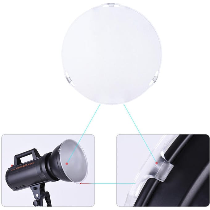 Boîte à lumière pour photographie, diffuseur, dôme, flash, lumière Speedlite, monture Bowens white