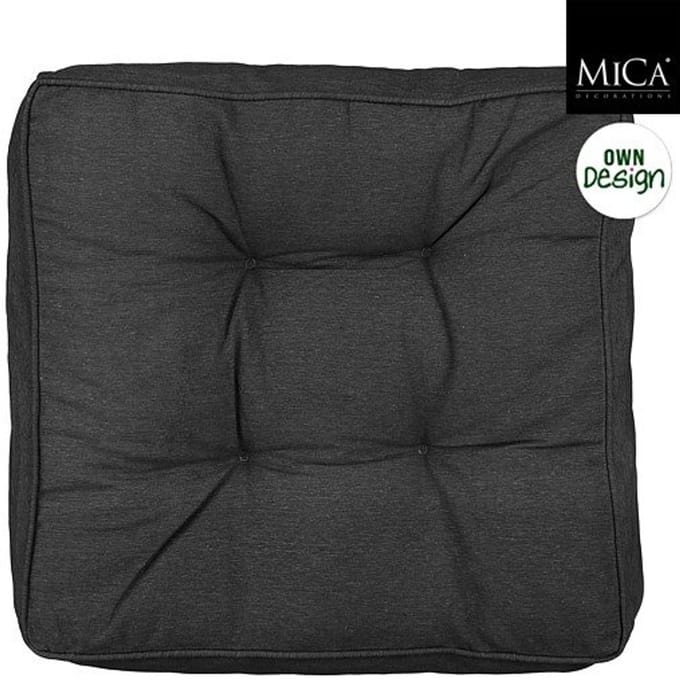 Mica Decorations Como Matraskussen – 47 x 47 x 7 cm – Zwart