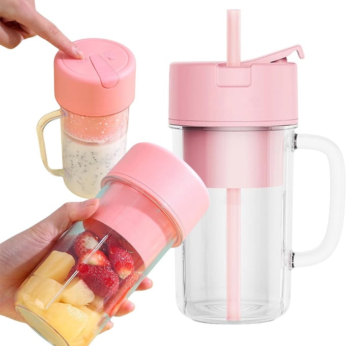 Home & Marker - Blender To Go - Mini Blender - Draagbare Blender - Portable Blender - Draadloze Blender - Groen - 420ML - BLENDZY