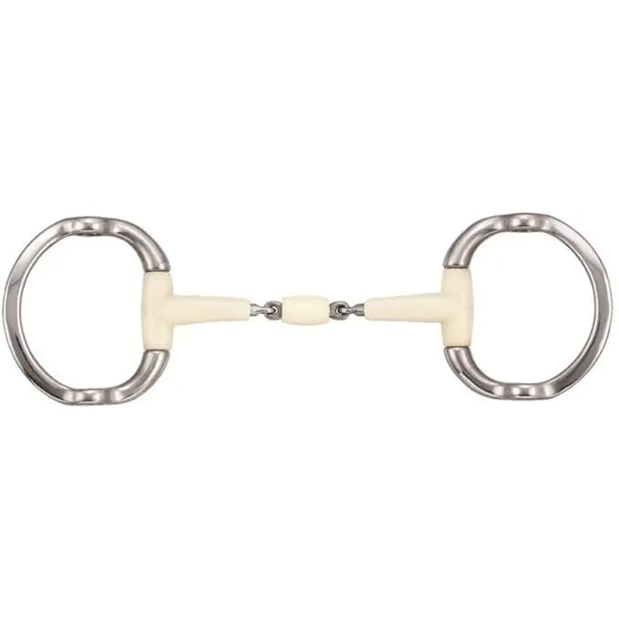 Dubbelgebroken contour paardenbit + roller Soyo Happy mouth