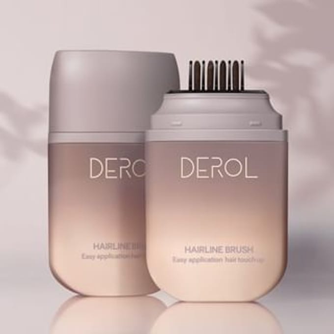 DEROL - Magic Hands Quick-drying Hairline Brush - 3 Colors #02 Dark Brown - 20g