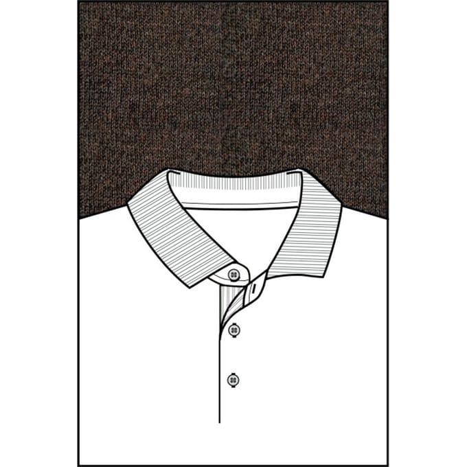 Baileys Polo lange mouw pullover polo collar placke 520063/80