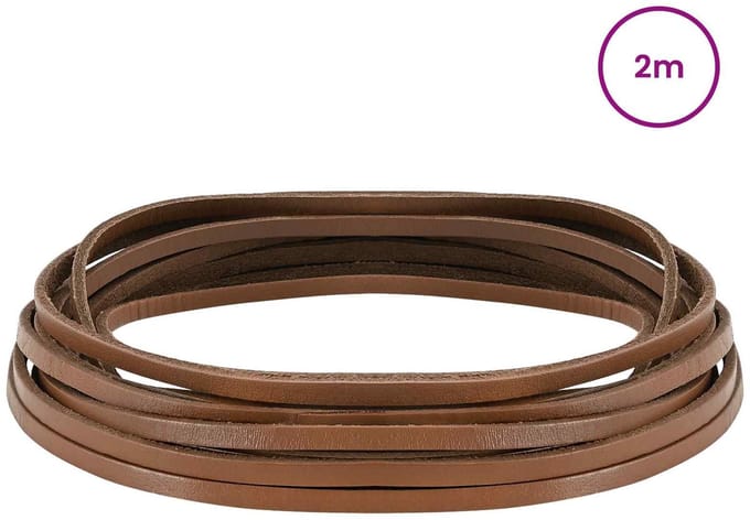 vidaXL - Leren - riem - 1 - Bruin - 200 - x - 0,4 - cm - Leer