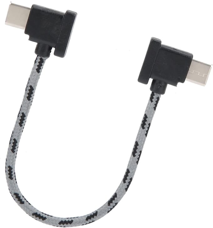 Allecto - Datakabel type C naar type C - Haakse datakabel - Lichtgewicht - Voor afstandsbediening drone - Geschikt voor Mavic Air 2 en Mini 2