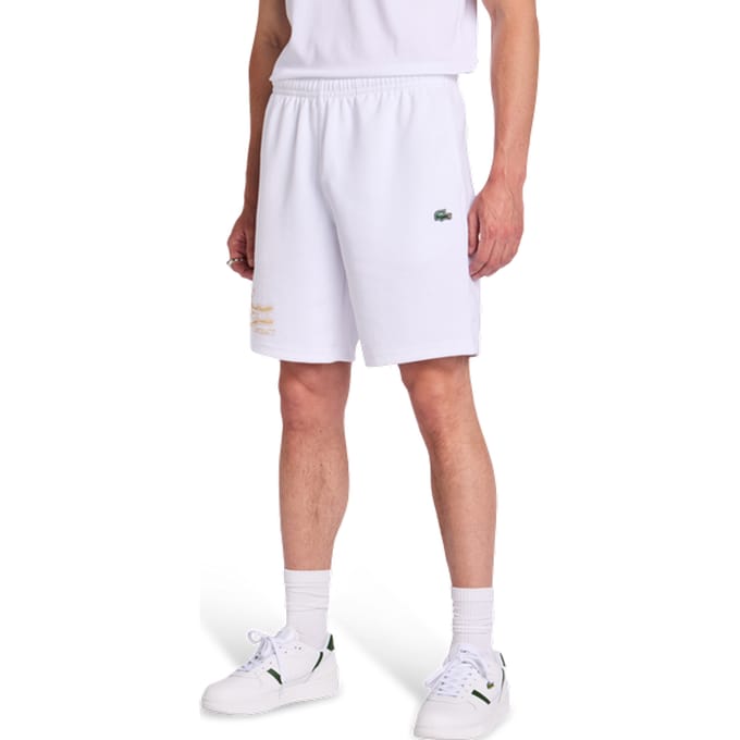 Lacoste Croc Korte Broeken Heren - Wit - Maat M - Poly Woven