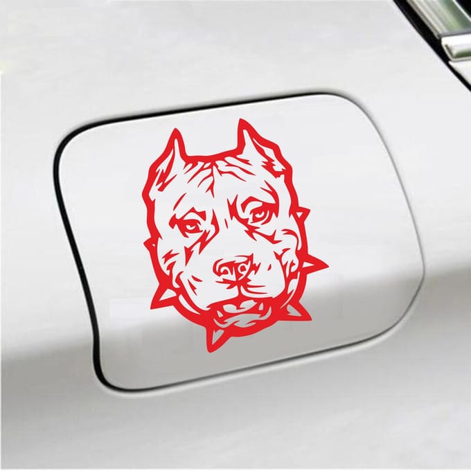 Bumpersticker - Hond - 12,3 X 10 - Rood