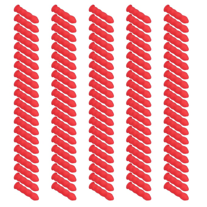 100 stuks Kit Besparende Dop Open Kitkoker Afdichtend Bewarend Latex Kit Dop Bespaarder red