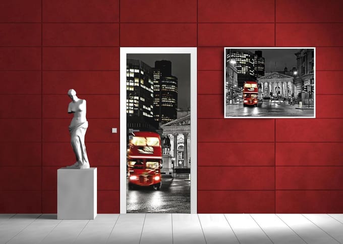 City London Bus Red Photo Wallcovering