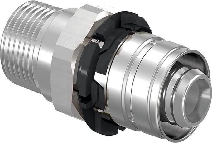 Uponor MLC puntstuk - 1/2x14mm messing pers