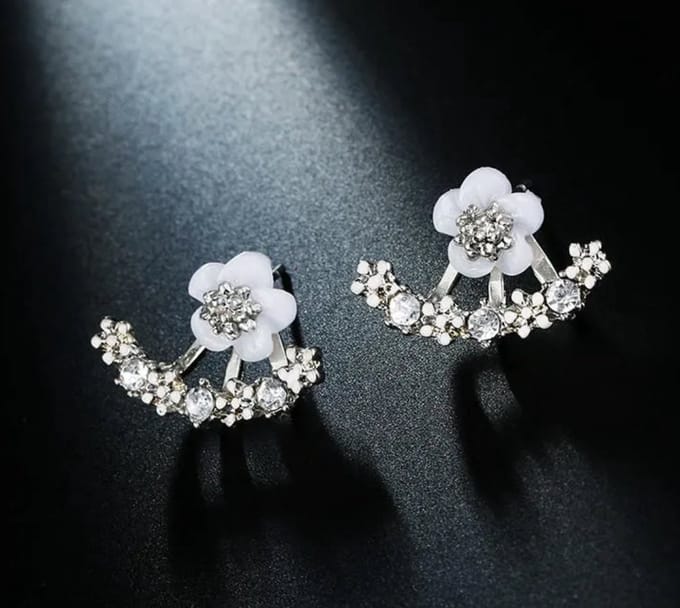 Daisy oorbellen | zilver gekleurd