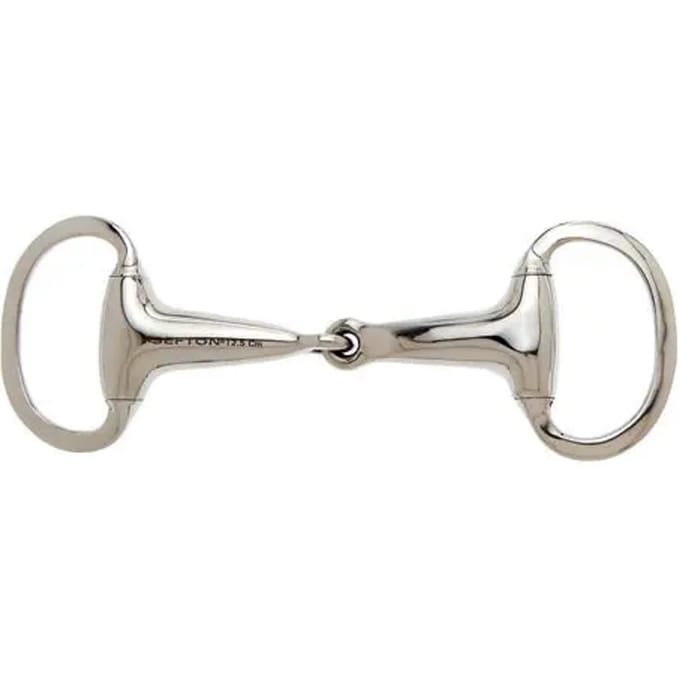 Mors voor Engelse paarden met olijven, dikke en holle opening, ring met platte rand Sefton