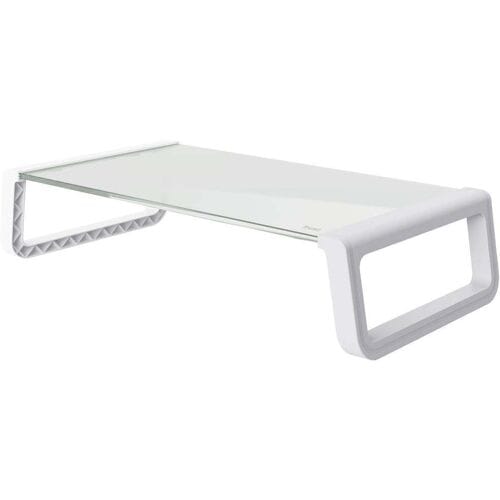 Trust Monta - Monitor standaard - Verhoger - Glas - Wit