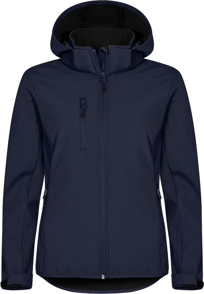 Clique Softshell jas met Capuchon Basic Dames - Dark Navy - Maat S/36