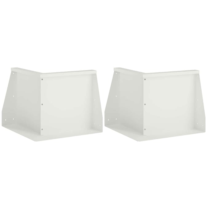 vidaXL - Keermuur - 2 - st - 50 - x - 50 - x - 50 - cm - Staal - Wit
