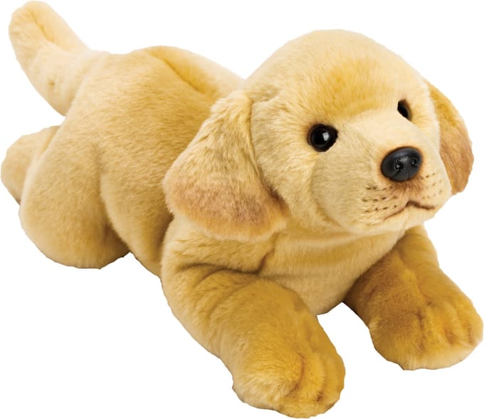 Suki Pluche knuffel hond - labrador - blond - 34 cm - knuffelbeesten - Honden soorten