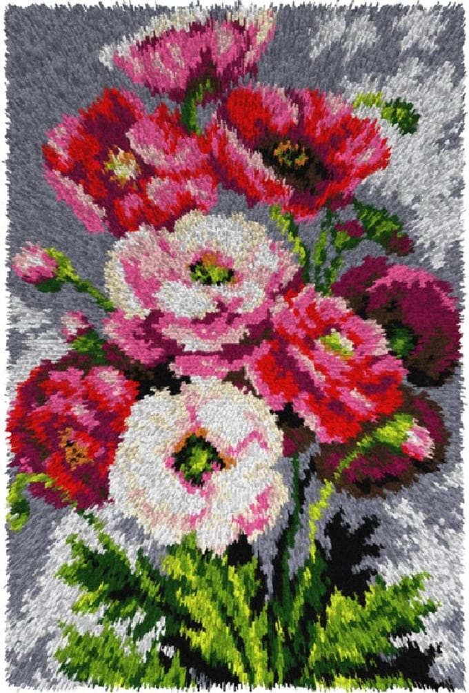 Orchidea knoopkleed KLAPROZEN - 50 x 75 cm - INCLUSIEF KNOOPHAAK