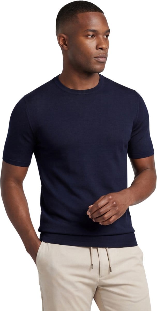 Born With Appetite t-shirt donkerblauw