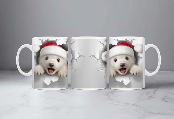 Koffiemok kerst 3D beer