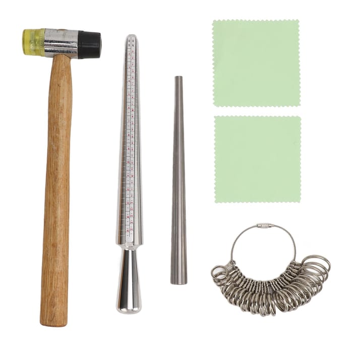 Kit de 6 mandrins à bagues de petite taille en aluminium, outil multifonctionnel efficace pour beige