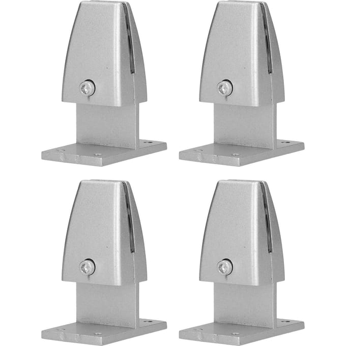 4 stuks Bureau Scherm Schot Klem T Type Aluminiumlegering Zilver Desktop Scheidingswand Beugel Houder voor gray