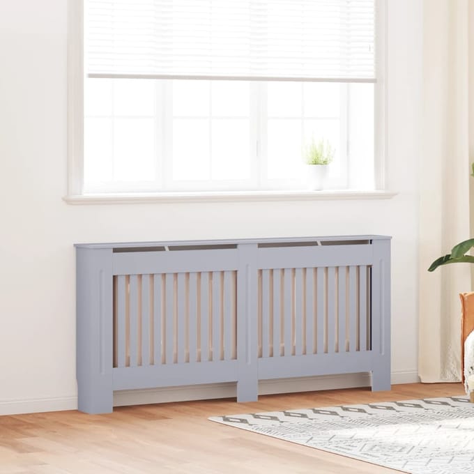 vidaXL Radiatorombouw 172x19x81,5 cm bewerkt hout antraciet
