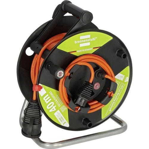 Brennenstuhl Garant G Bretec IP44 kabelhaspel (met 38+2m kabel in oranje, speciale kunststof, kortstondig buitengebruik, Made in Germany)