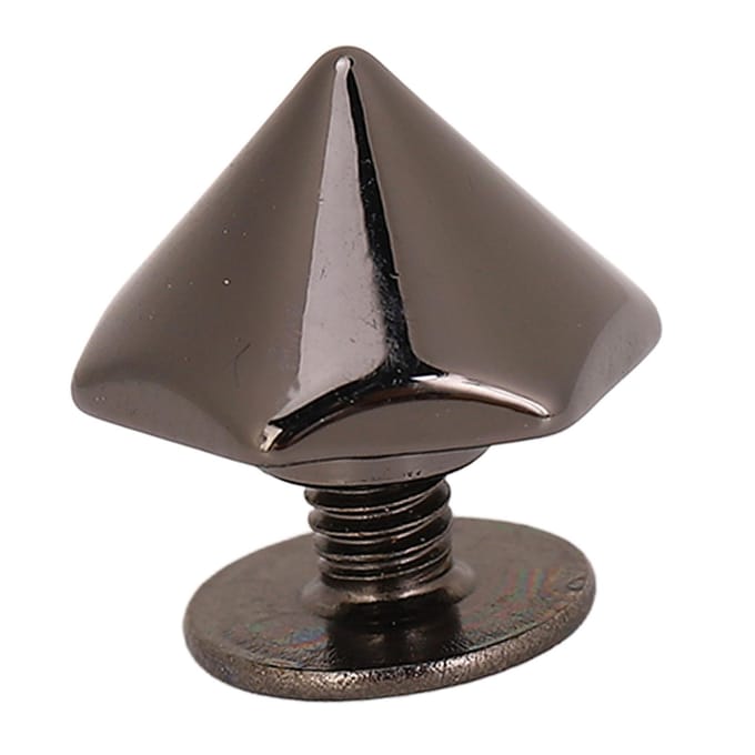 20PCS Rivets Pyramide Hexagonale Alliage de Zinc Traitement par Électroplacage Rivets de Réparation de Ceinture en Cuir avec PH or