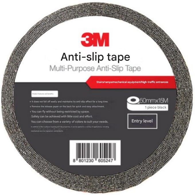 3M Universele Antislip Multifunctionele Antislip Tape Zwart 50 mm x 15 m gray