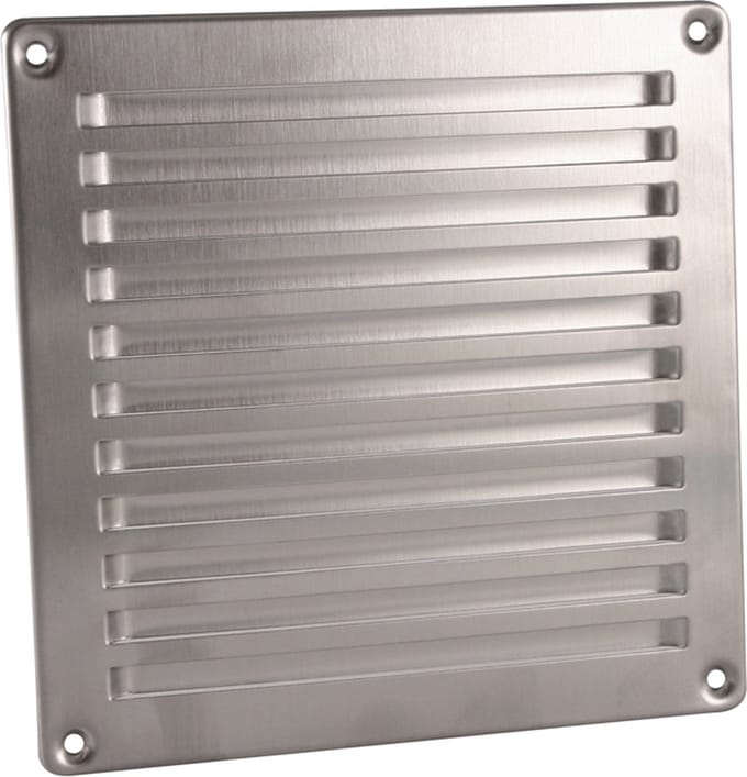 RVS ventilatierooster In-Line 200x200mm