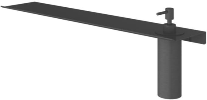 Hotbath &More SHA10 zeepdispenser voor Planchet serie geborsteld zwart PVD