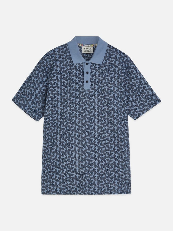 Scotch & Soda Printed Structured Relaxedfit Polo