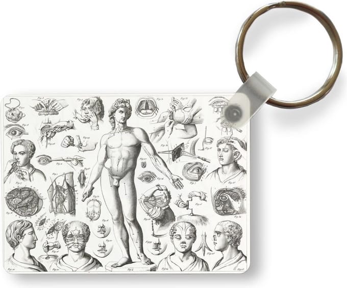 Sleutelhanger - Illustraties van verschillende chirurgische ingrepen - Uitdeelcadeautjes - Plastic
