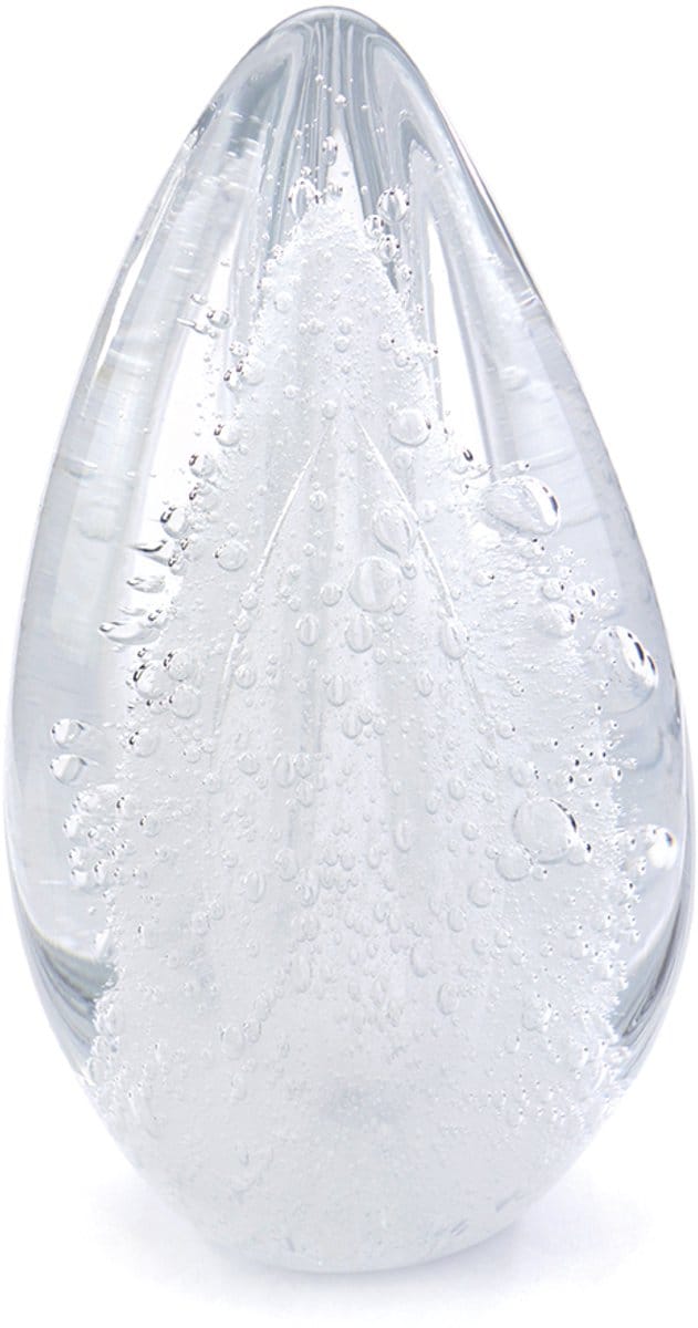 Urn van Glas As-in-glas Mini Glasobject Keepsake Gedenkobject Glasreliek Stone Stardust-line bulb transparant