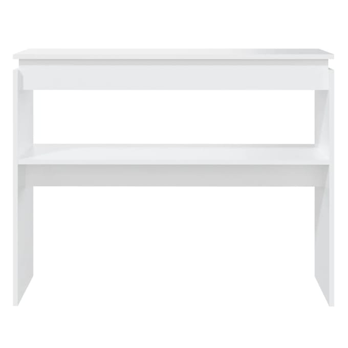 vidaXL - Wandtafel - 102x30x80 - cm - bewerkt - hout - wit