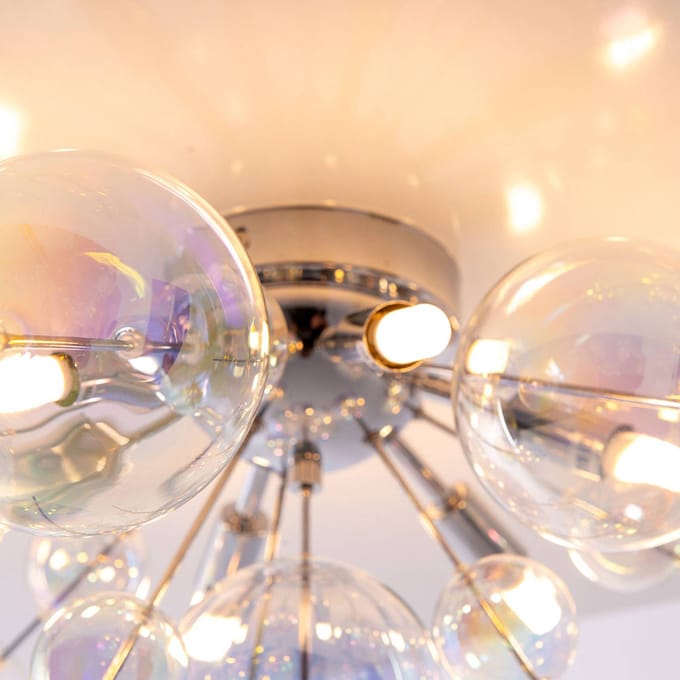 Näve Plafondlamp Explosion van glas, 6-lamps