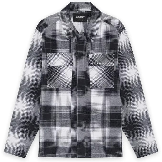 Gestrikte overshirt met schaduwgeruit patroon Lyle & Scott