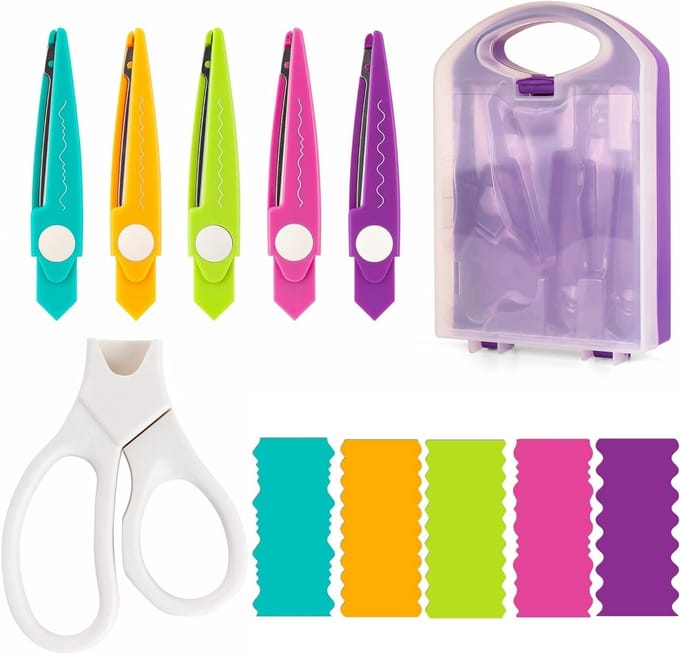 Set van Decoratieve Scharen met Vervangbare Randen, Ideaal voor DIY Knutselen, Scrapbooking en Papier Quilling