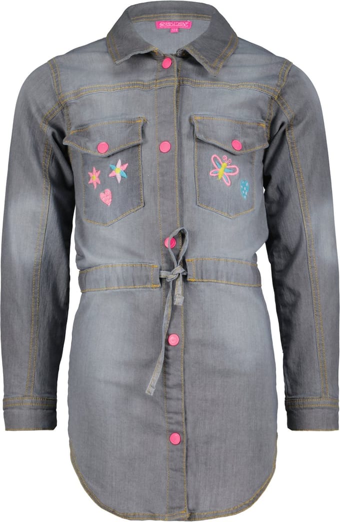 4PRESIDENT Meisjes jurk - Light Grey - Maat 110 - Meisjes jurken