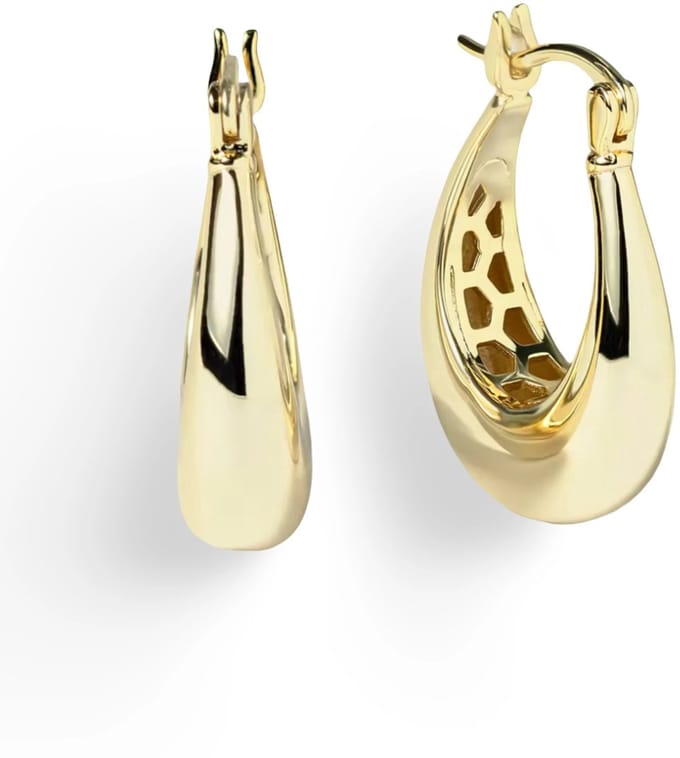 Oorbelen chunky goldplated