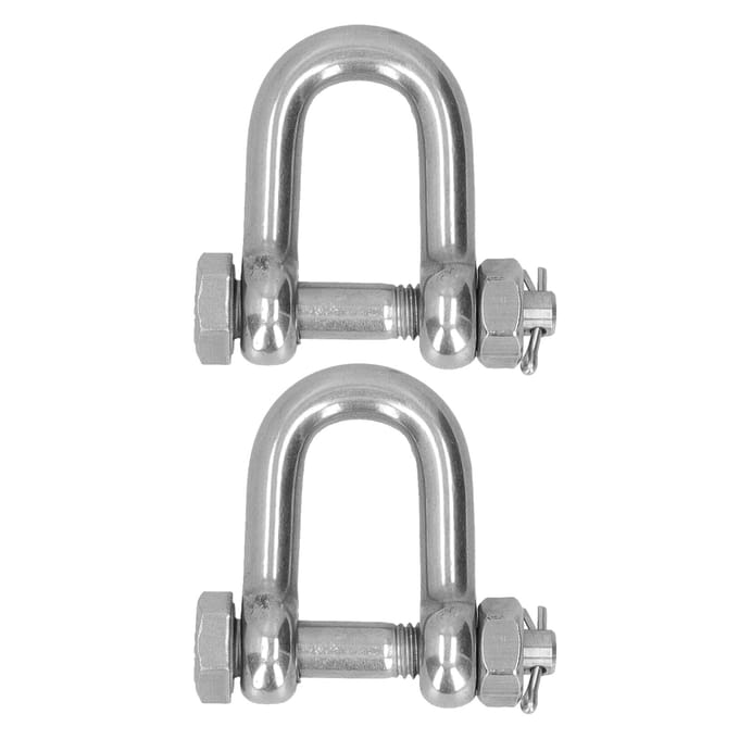 2 Stuks D-ring Anker Sluiting Schroefpin 304 Roestvrij Staal met Borgmateriaal M10