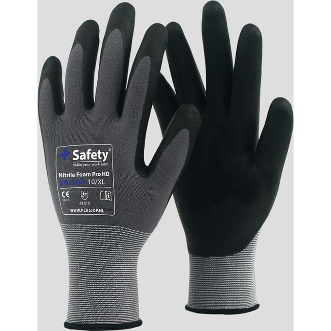 +Safety 59-300 handschoenen | Nitril Foam Pro HD