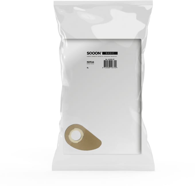 SQOON® Stofzuigerzakken Basic Geschikt voor Nilfisk Buddy II – 5 Stuks