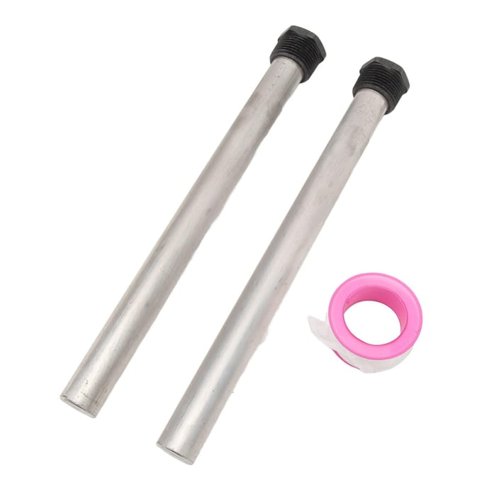 2 stuks RV Boiler Anoderod 19 x 235 mm 3/4 inch NPT Beschermende Anoderod voor Mor‑Flo RV Boilers gray