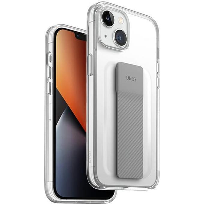 Uniq Heldro - iPhone 14 Plus Case - Transparant - Verhoogde Grip - Slagvast